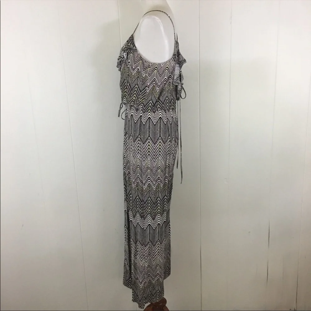 Karen Millen Chevron Jumpsuit‎ Women’s 6 Sleeveless V-Neck